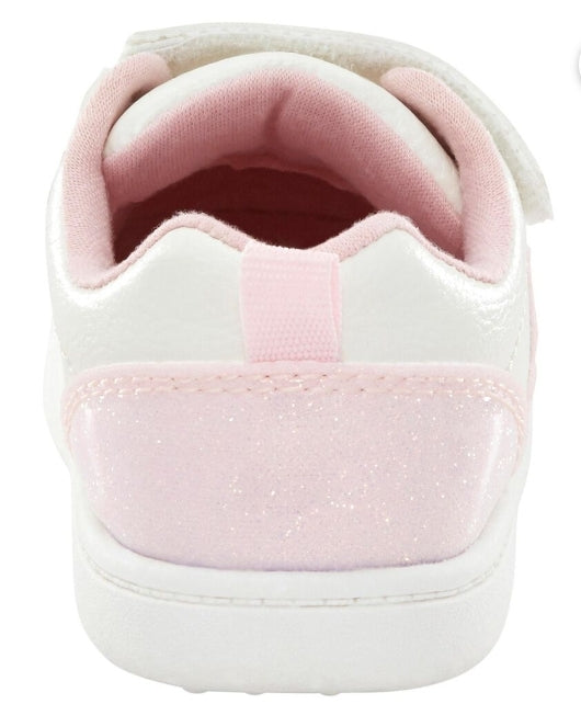Tenis blancos flor rosada  carters bebe