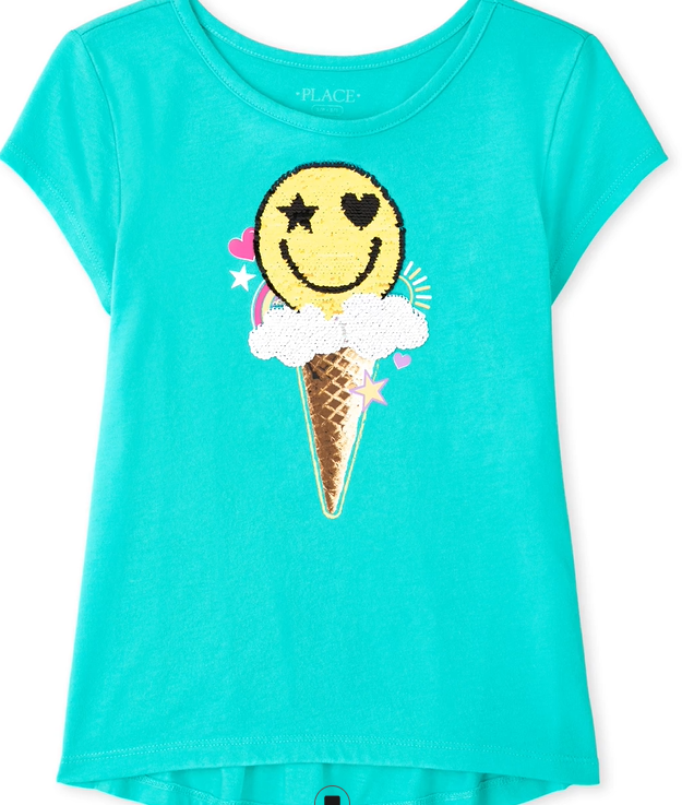 Camisa azul aqua cono Childrens Place niña