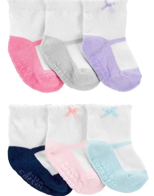 Calcetines bebés niñas 6 pack Carter's
