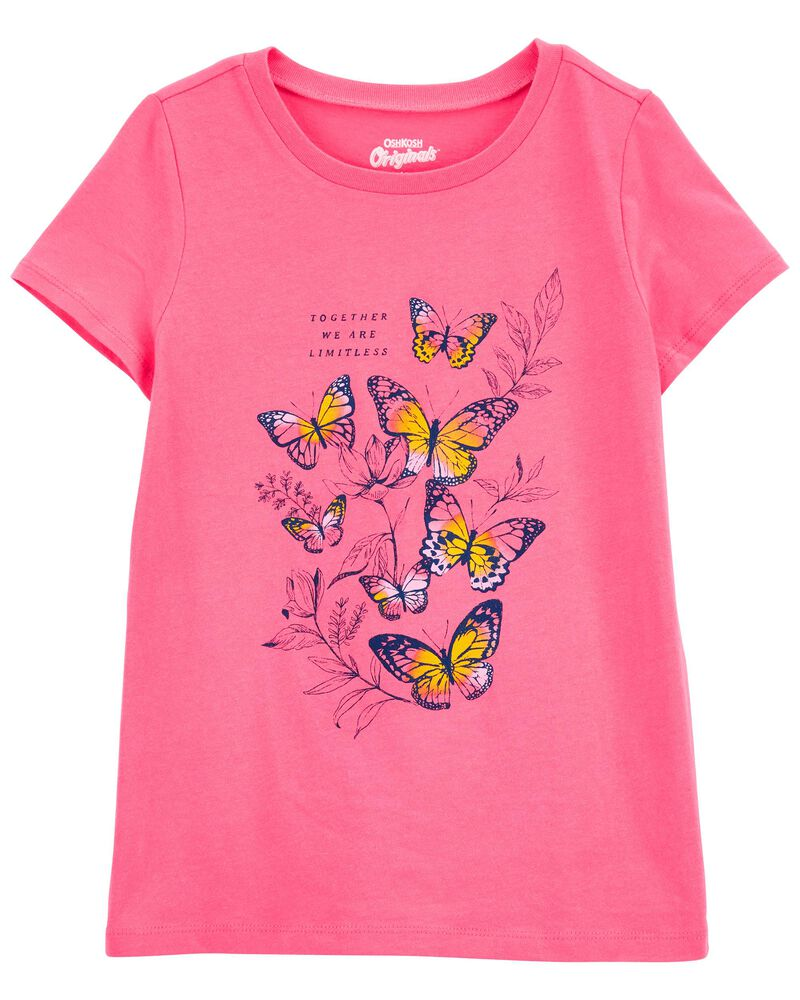 Camisa rosada mariposas oshkosh niña