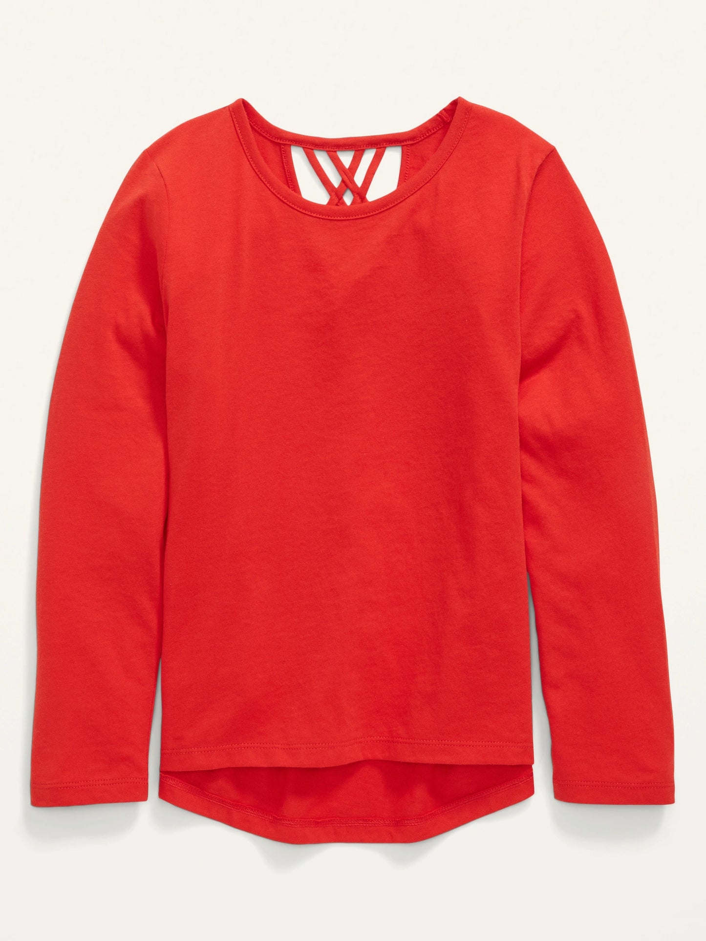 Camisa roja manga larga niña old navy