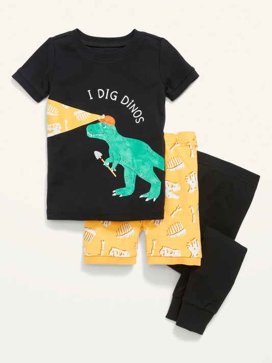 Pijama Set 3 piezas oldnavy dinosaurio