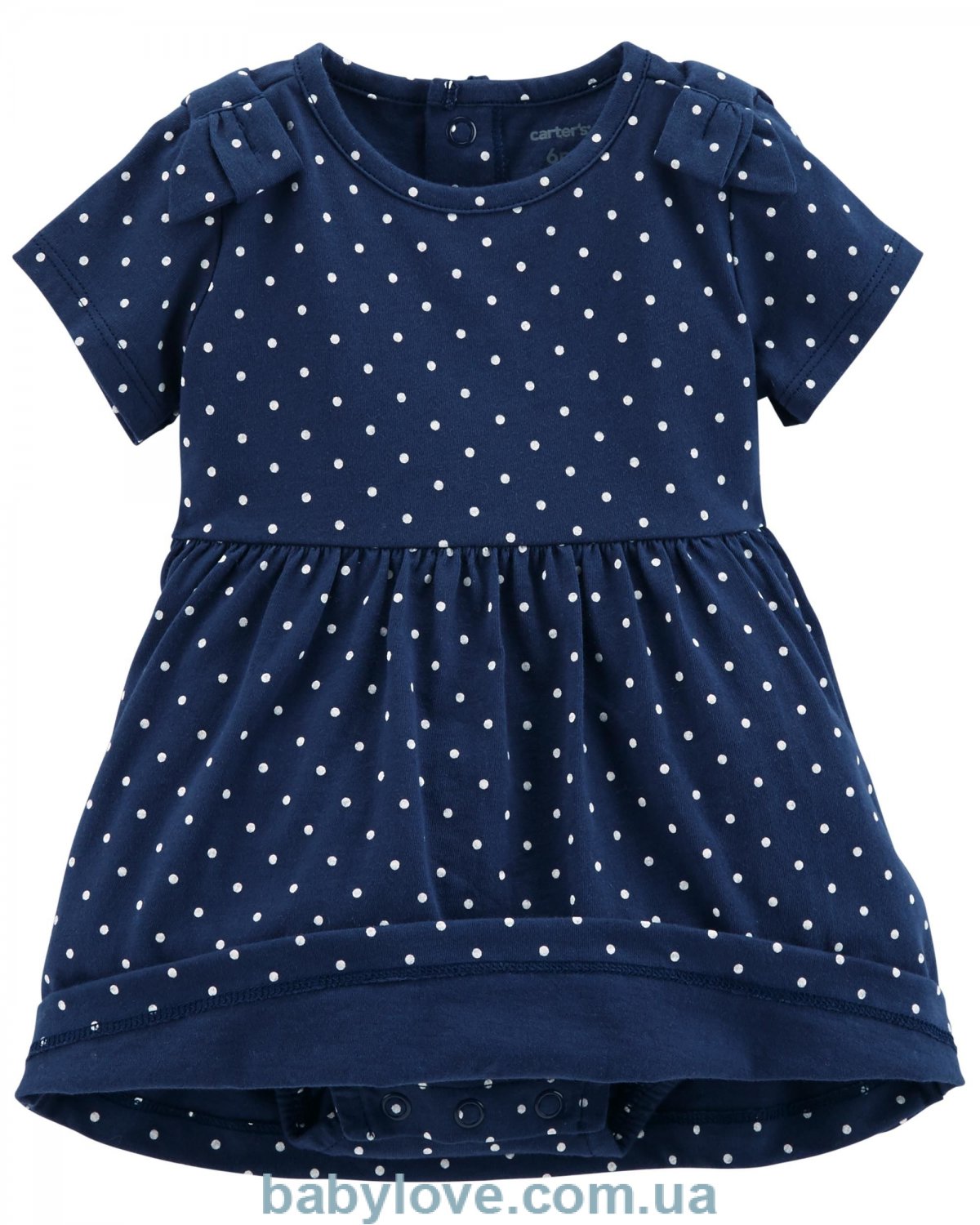 Vestido con sueter flores rosado azul puntos Carters bebe niña