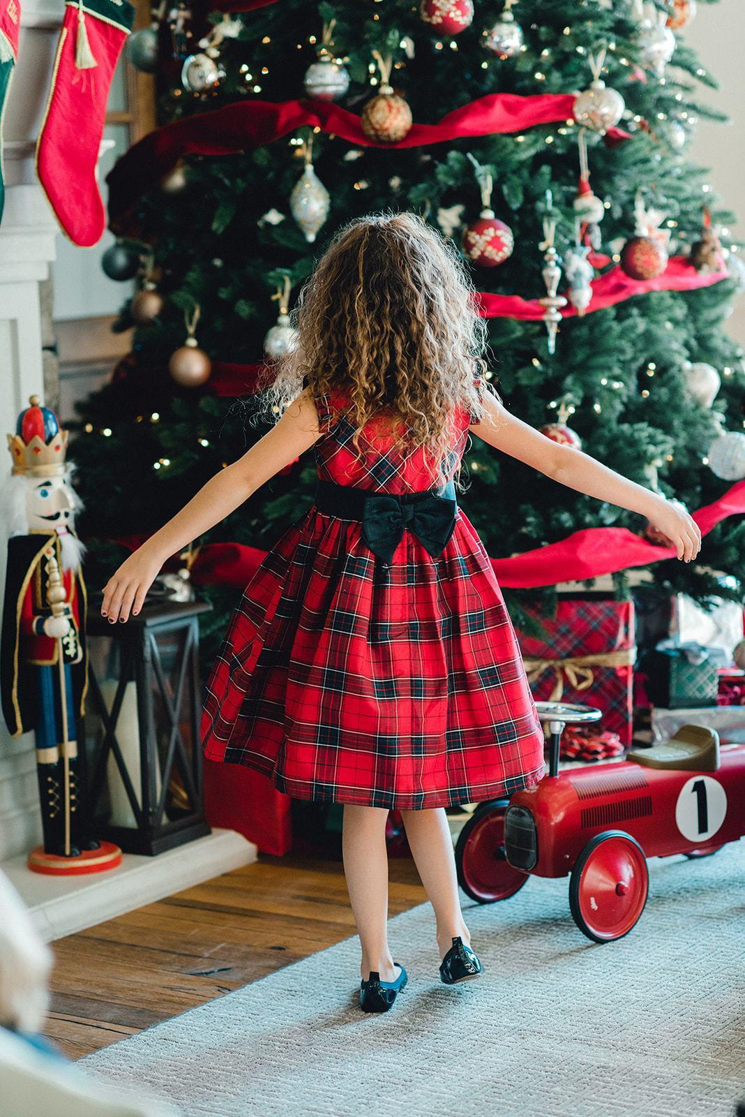 Vestido rojo cuadros Henry And Hope 82658288