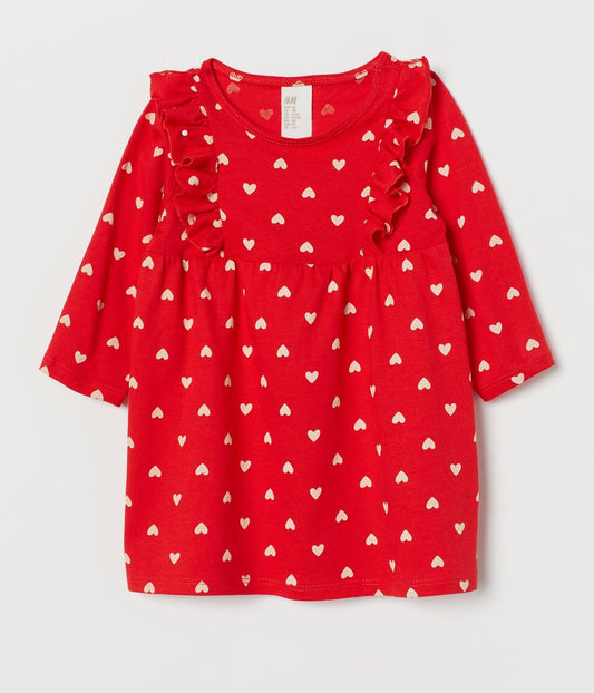 Vestido rojo corazones H&M  niña