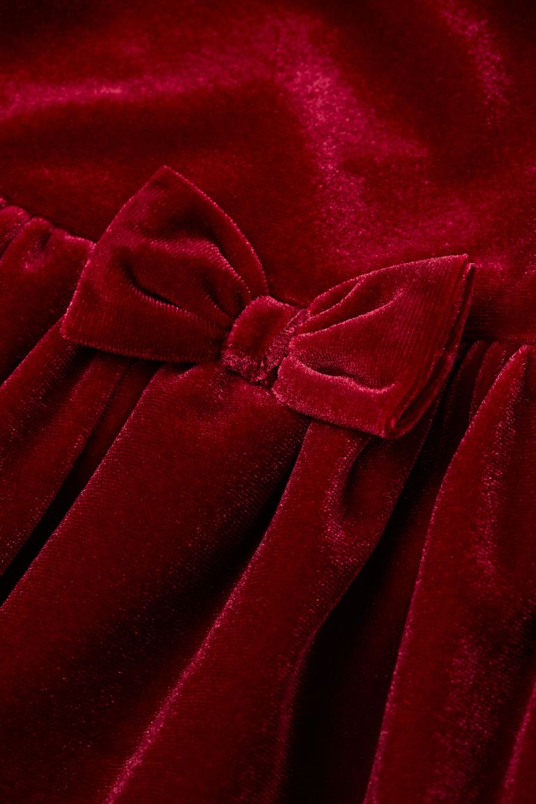 Vestido rojo vino  H&M velvet bebe niña 65933552