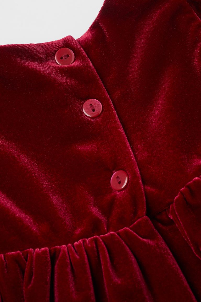 Vestido rojo vino  H&M velvet bebe niña 65933552