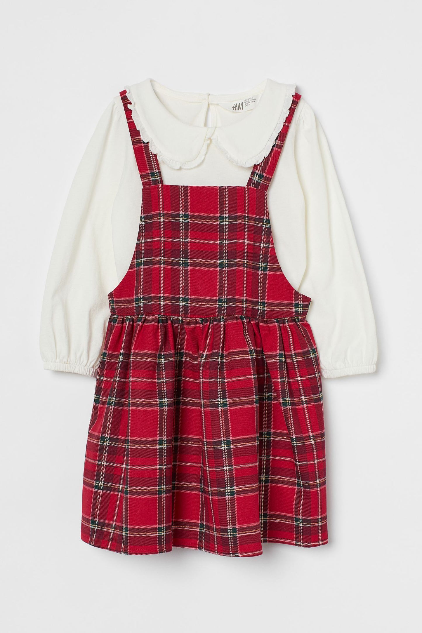 Vestido Set 2 piezas niña H&M rojo cuadros 51835888
