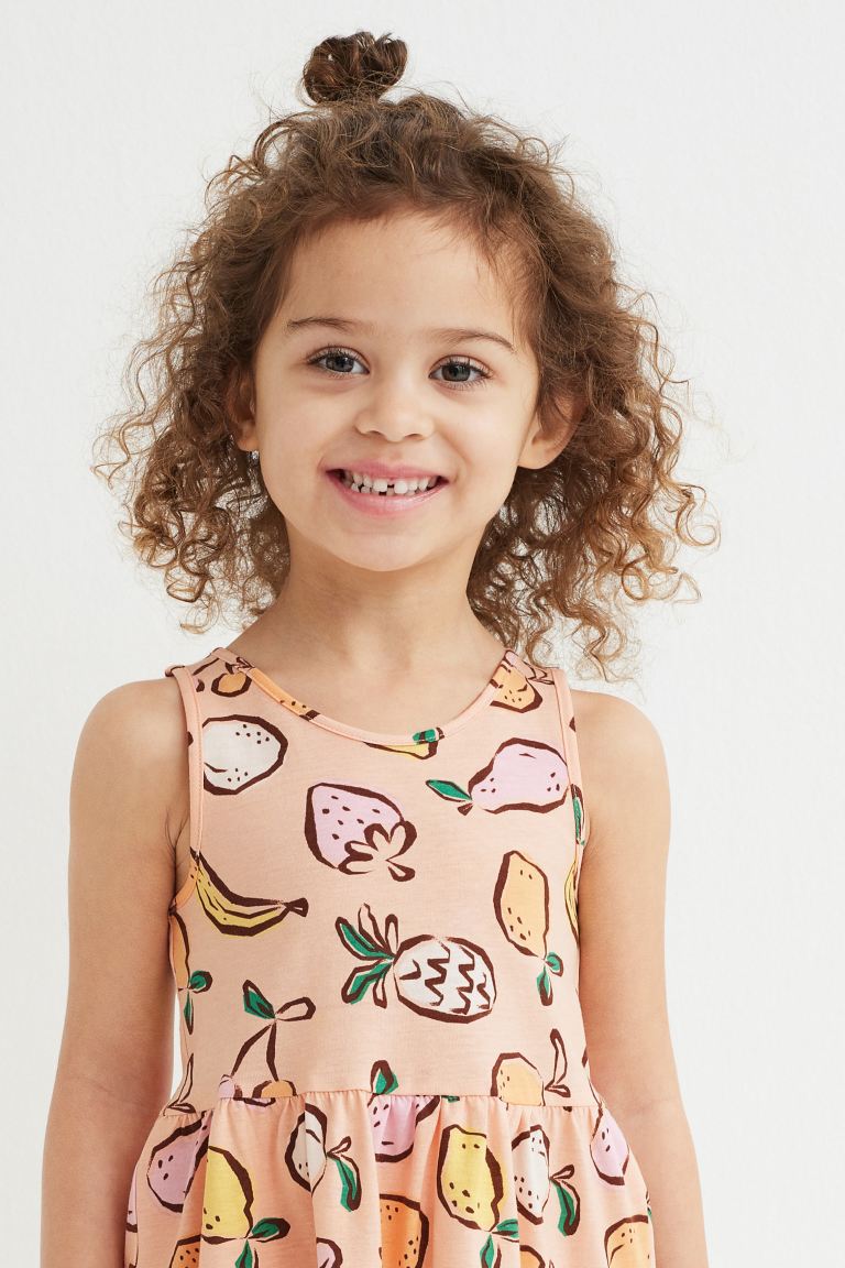 Vestido H&M niña frutas salmon