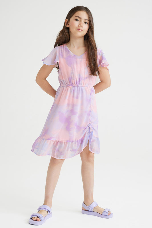 Vestido morado H&M 8 a 14+
