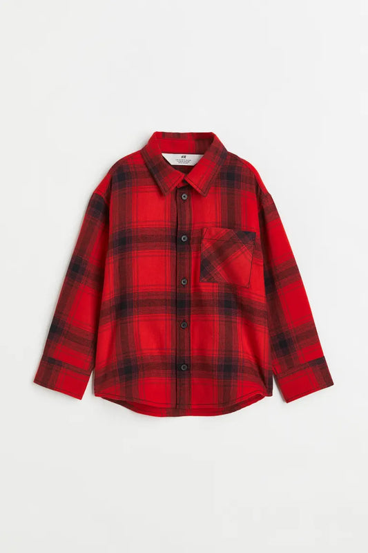 Camisa roja cuadros H&M niño formal 92345328