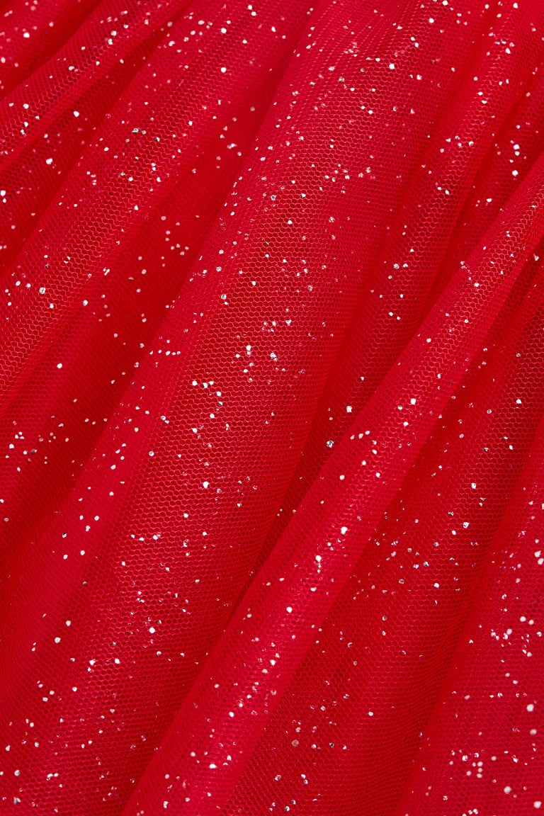 Vestido rojo tutu bebe y niña H&M brillante 02629616