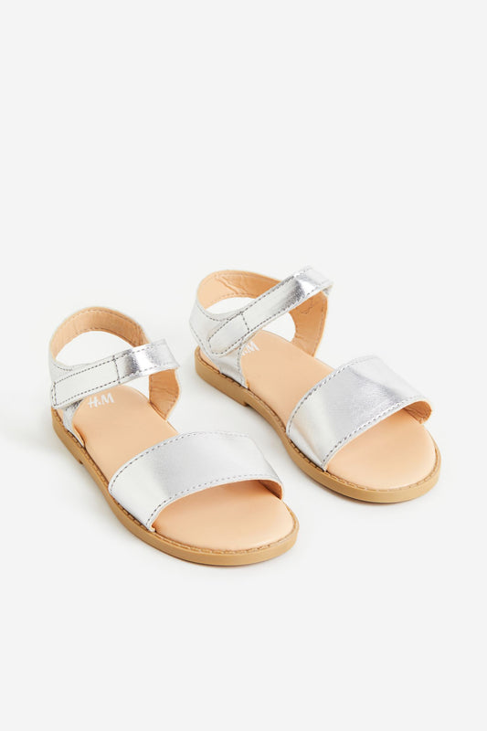 Sandalias H&M niña plateada