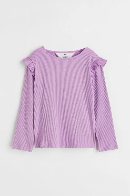 Camisa niña H&M morada manga larga