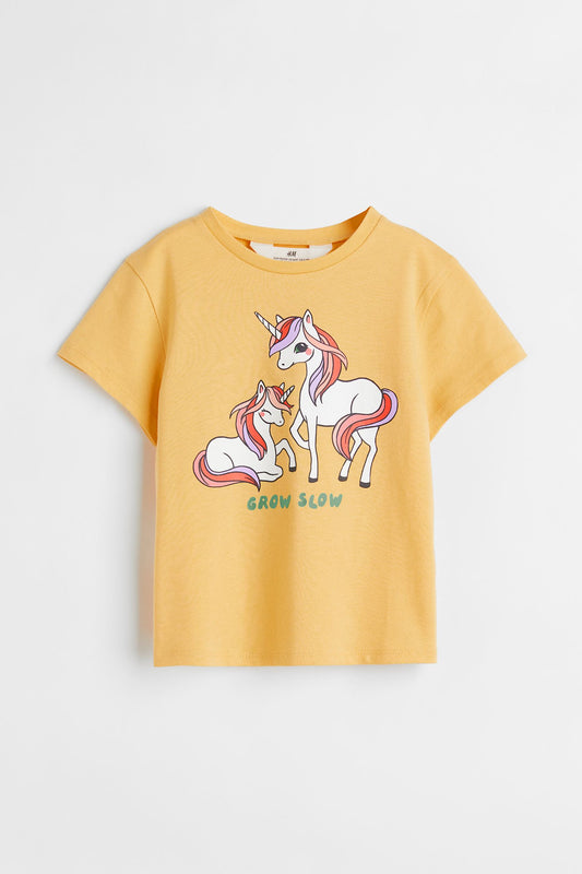 Camisa amarilla Unicornio H&M niña