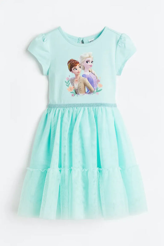 Vestido frozen Disney azul tutu H&M  592267568