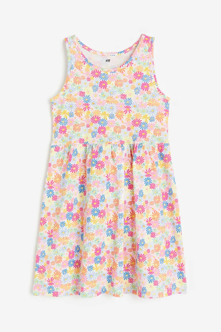 Vestido H&M niña flores rosada azul amarilla naranja