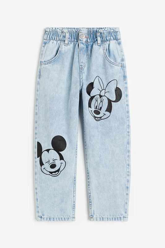 Pantalón Jeans azul Minnie dos caritas niña H&M