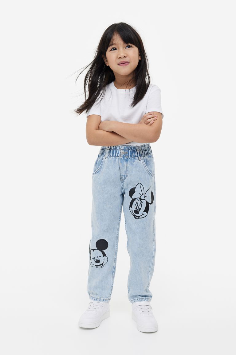 Pantalón Jeans azul Minnie dos caritas niña H&M