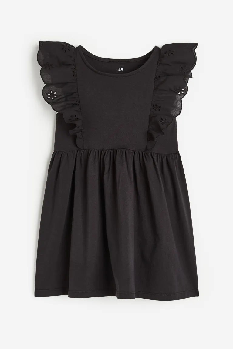 Vestido negro revuelos niña H&M