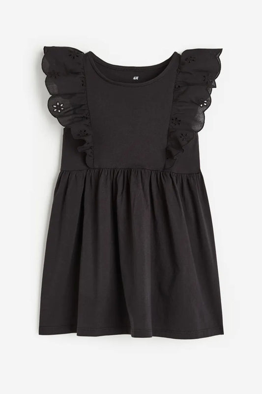 Vestido negro revuelos niña H&M