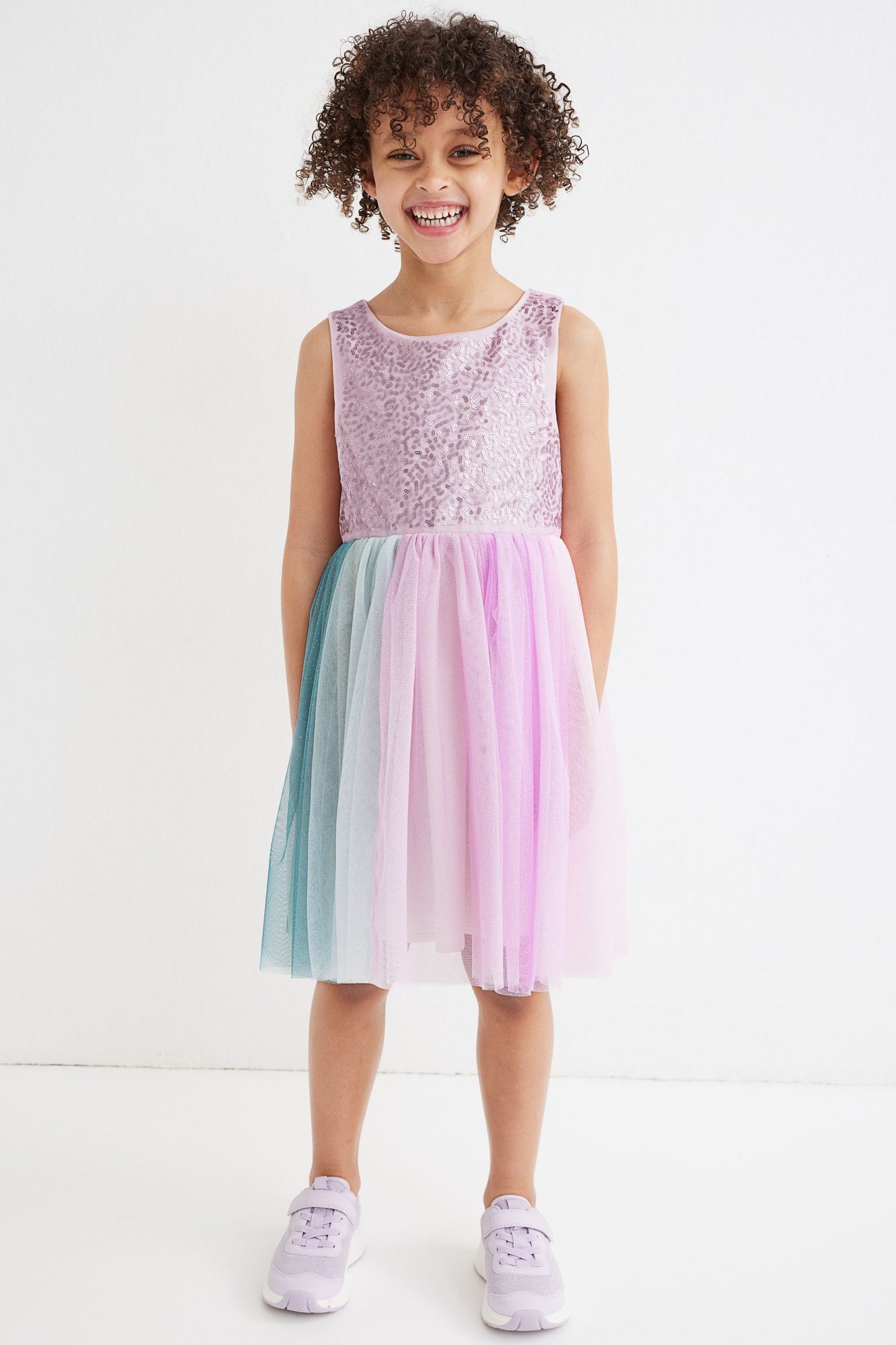 Vestido niña H&M lentejuelas tulle glitter