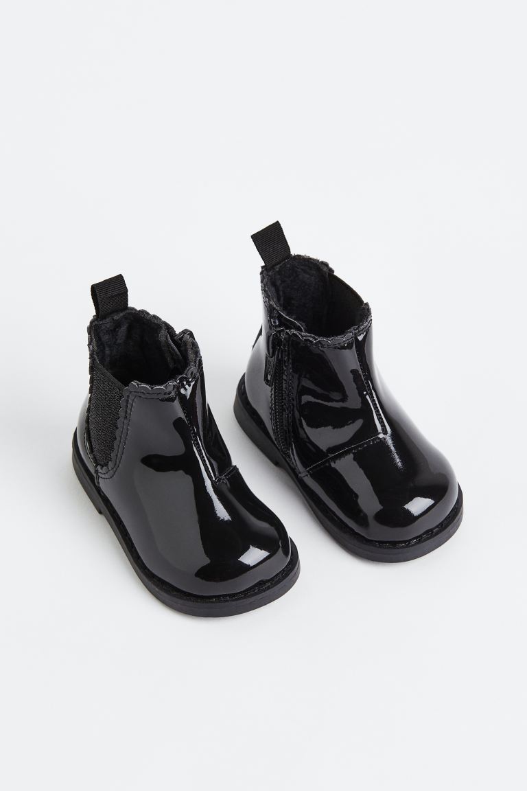 Botines charol negros H&M botas niña bebe niña
