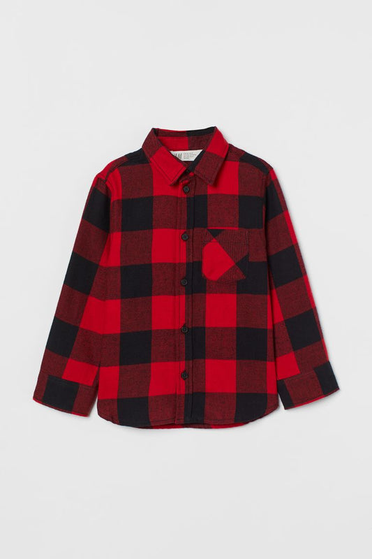 Camisa roja cuadros H&M niño formal 52655344