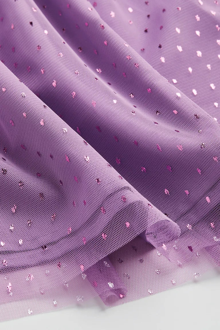 Vestido morado tulle niña H&M