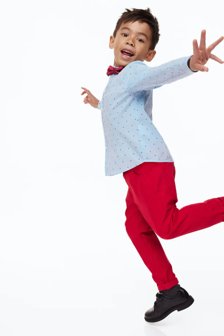 Set 3 piezas formal niño rojo corbatin  H&M