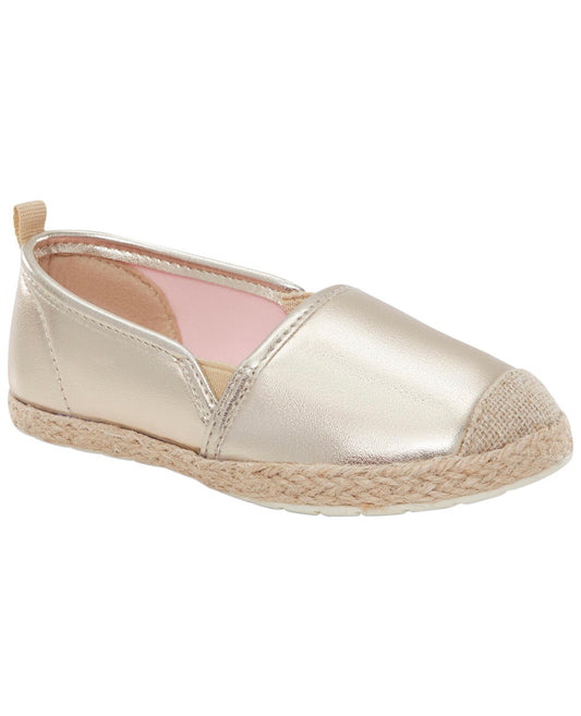 Zapatillas oshkosh Slip-On Espadrilles doradas de 13 a 3Y