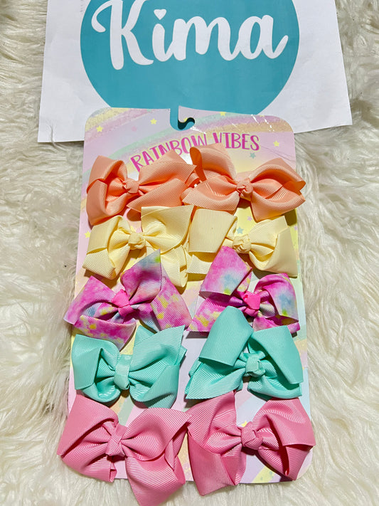 Set 10 ganchos niña accesorios