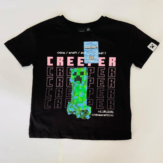Camisa minecraft negra niño