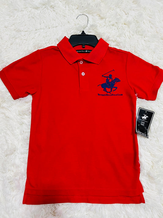 Camisa roja Niño Polo club