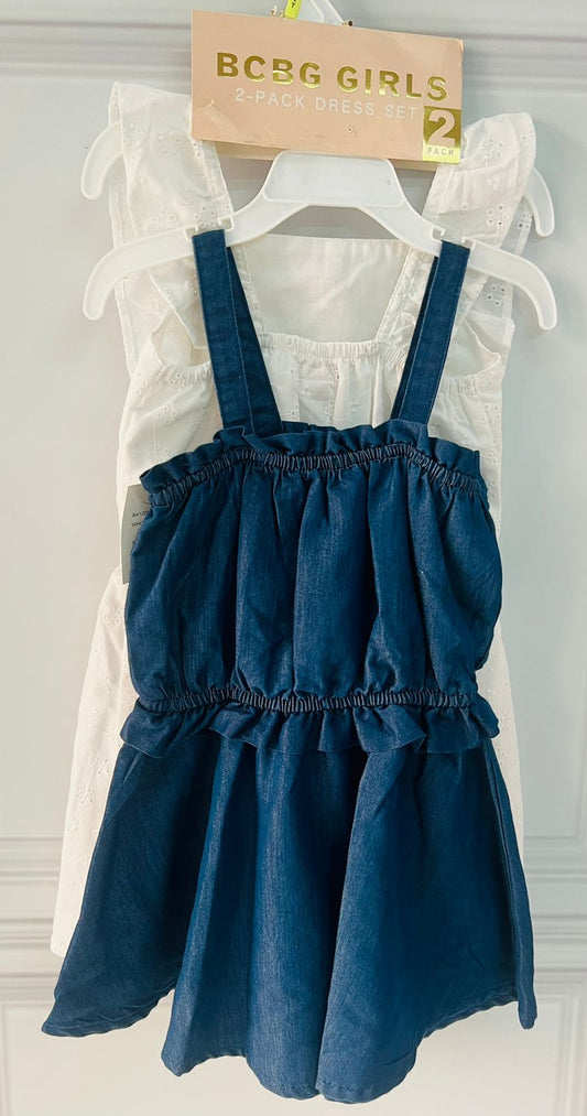 Set 2 vestidos blanco azul