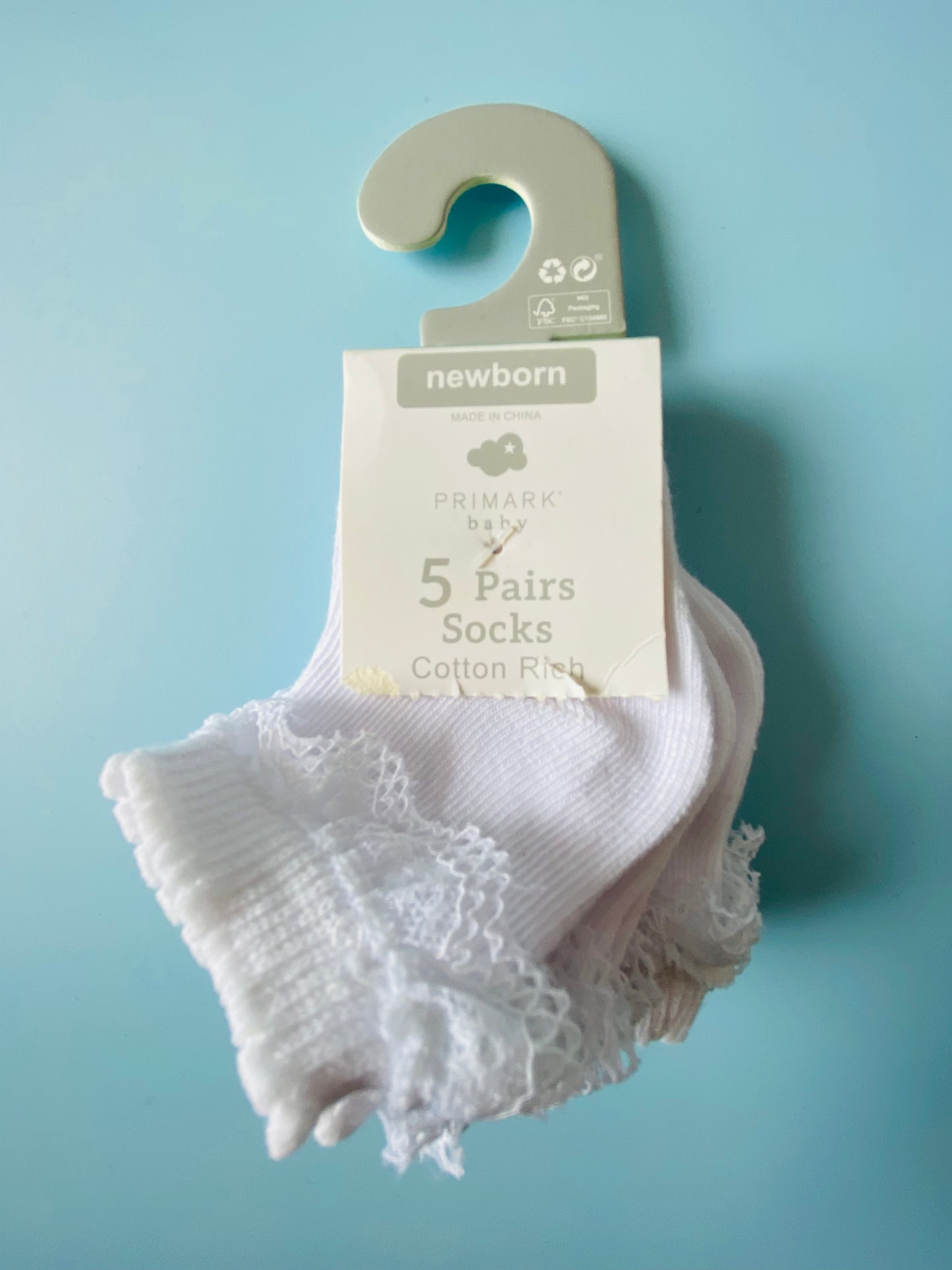 Set 5 pares Calcetines revuelo blancos Primark