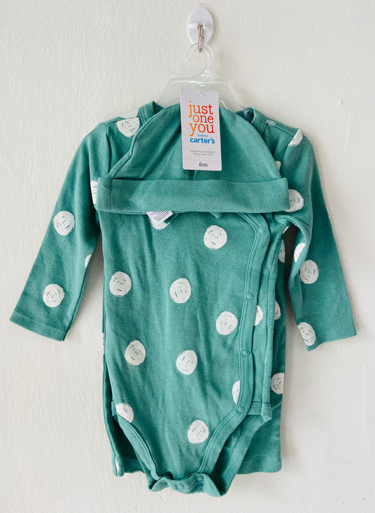 Set 3 piezas mameluco pantalon gorro cárters niña