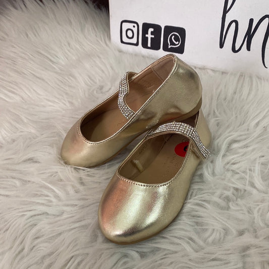 Zapatillas doradas niña