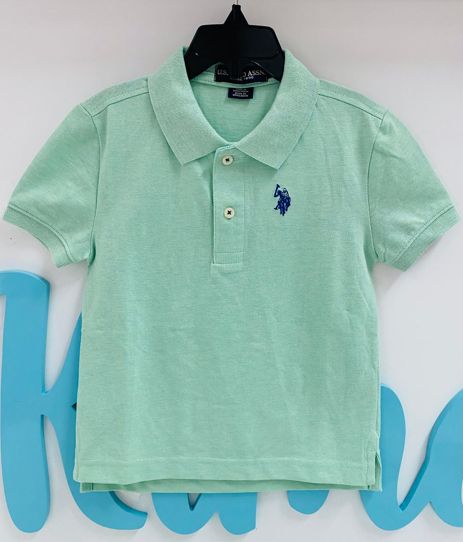 Camisa verde menta polo niño – Kima Shop HN