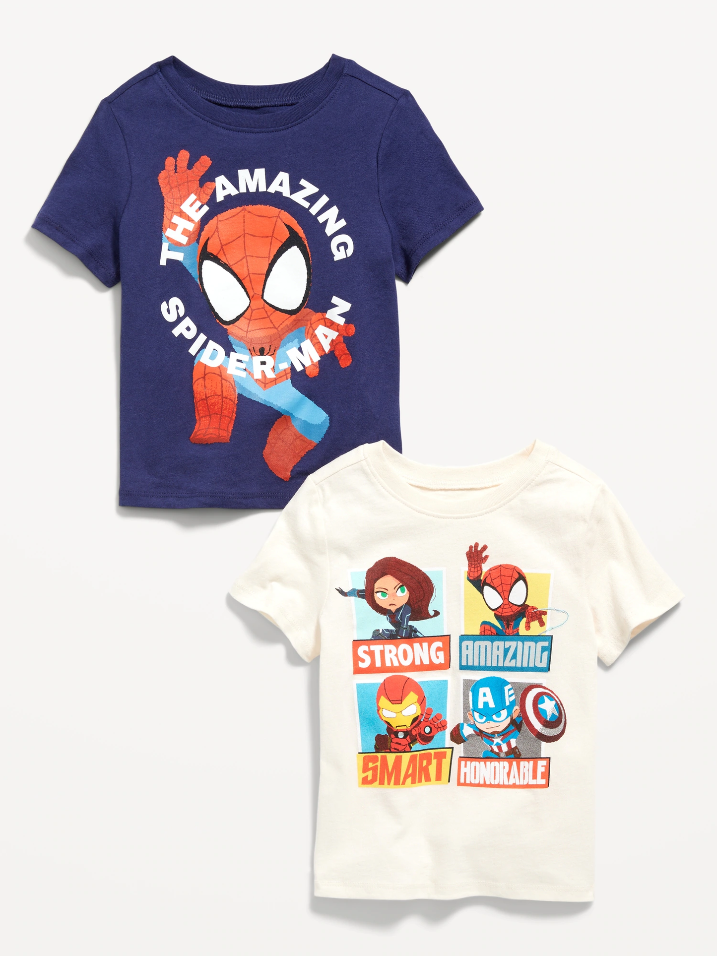 Set 2 camisas niño Old Navy marvel super héroes Spiderman spidey