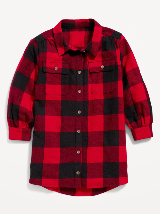 Vestido Old Navy niña rojo cuadros 97992432