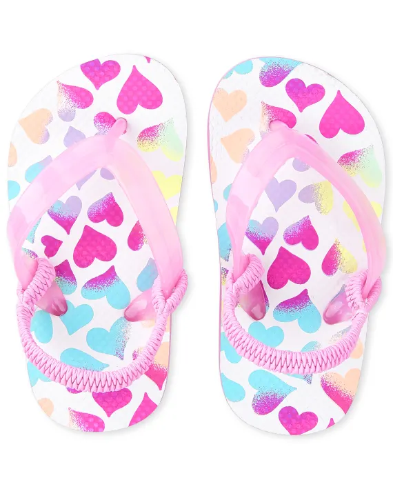 Sandalias corazones Childrens Place niña flip flop. 3018114
