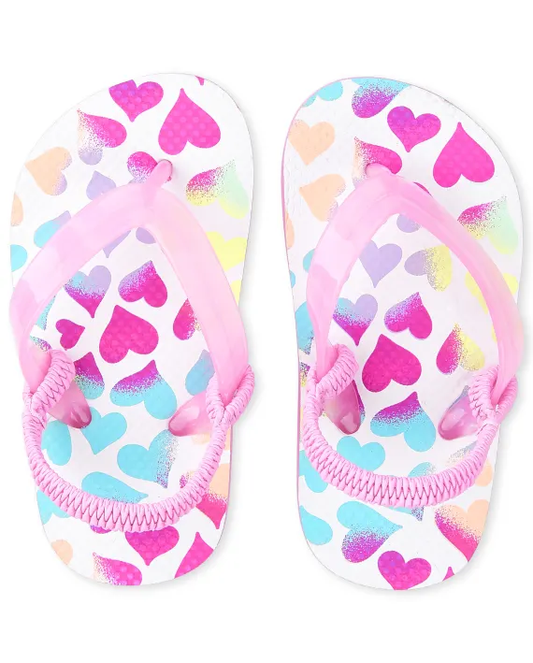 Sandalias corazones Childrens Place niña flip flop. 3018114