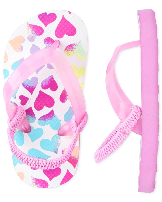 Sandalias corazones Childrens Place niña flip flop. 3018114