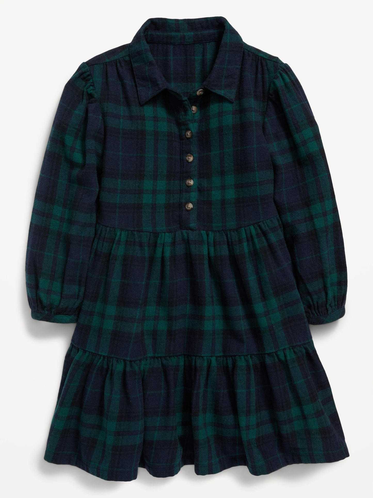 Vestido old navy niña verde cuadros 96826352