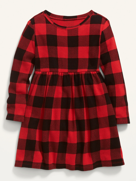 Vestido rojo cuadros old navy 92567280